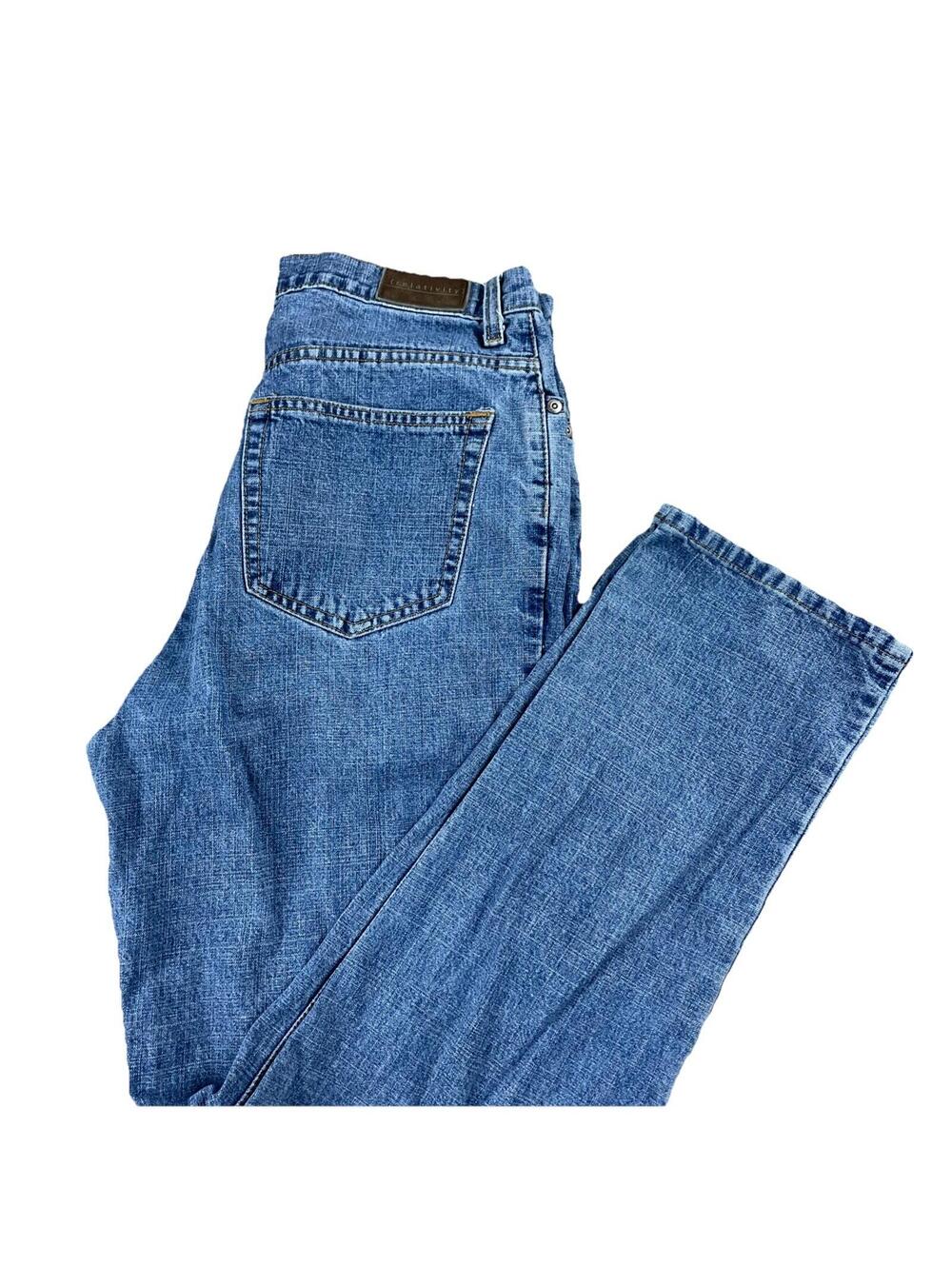 RELATIVITY Women's Jeans 30 x 31 High Rise Light Wash Straight Leg EUC